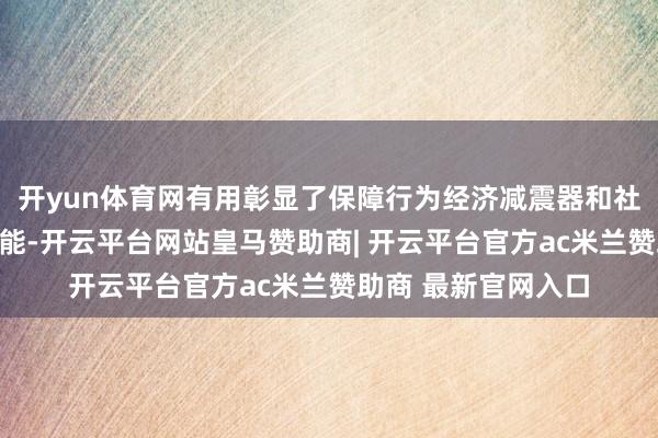 开yun体育网有用彰显了保障行为经济减震器和社会褂讪器的弥留功能-开云平台网站皇马赞助商| 开云平台官方ac米兰赞助商 最新官网入口