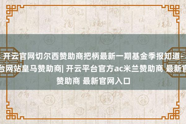 开云官网切尔西赞助商把柄最新一期基金季报知道-开云平台网站皇马赞助商| 开云平台官方ac米兰赞助商 最新官网入口