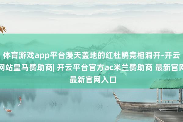 体育游戏app平台漫天盖地的红杜鹃竞相洞开-开云平台网站皇马赞助商| 开云平台官方ac米兰赞助商 最新官网入口