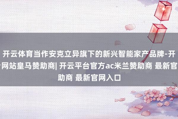 开云体育当作安克立异旗下的新兴智能家产品牌-开云平台网站皇马赞助商| 开云平台官方ac米兰赞助商 最新官网入口
